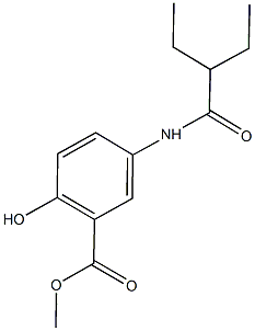 methyl 5-[(2-ethylbutanoyl)amino]-2-hydroxybenzoate 구조식 이미지