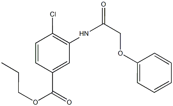 propyl 4-chloro-3-[(phenoxyacetyl)amino]benzoate Structure