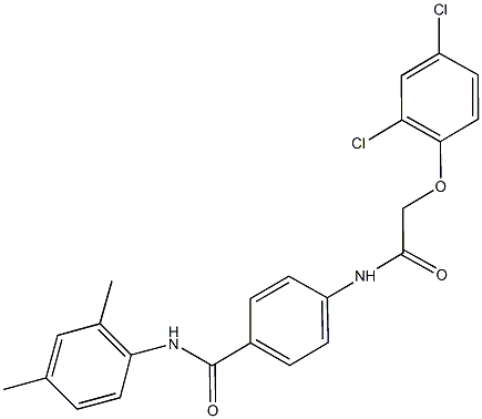 4-{[(2,4-dichlorophenoxy)acetyl]amino}-N-(2,4-dimethylphenyl)benzamide 구조식 이미지