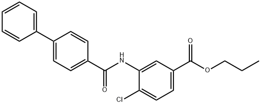 propyl 3-[([1,1'-biphenyl]-4-ylcarbonyl)amino]-4-chlorobenzoate Structure