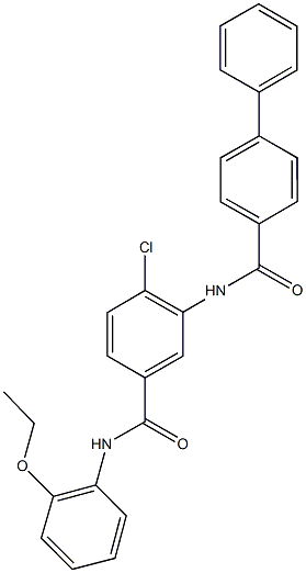 N-{2-chloro-5-[(2-ethoxyanilino)carbonyl]phenyl}[1,1'-biphenyl]-4-carboxamide Structure