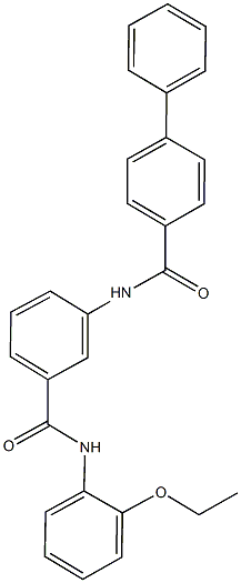 N-{3-[(2-ethoxyanilino)carbonyl]phenyl}[1,1'-biphenyl]-4-carboxamide 구조식 이미지