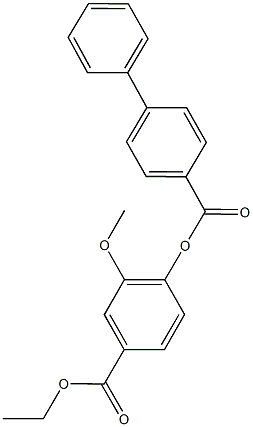 4-(ethoxycarbonyl)-2-methoxyphenyl [1,1'-biphenyl]-4-carboxylate Structure