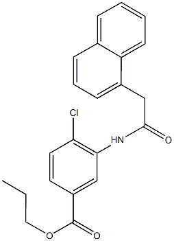 propyl 4-chloro-3-[(1-naphthylacetyl)amino]benzoate Structure