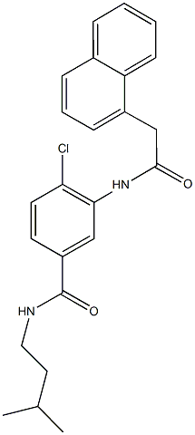 4-chloro-N-isopentyl-3-[(1-naphthylacetyl)amino]benzamide Structure
