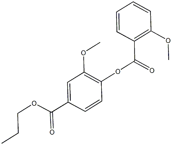 propyl 3-methoxy-4-[(2-methoxybenzoyl)oxy]benzoate Structure