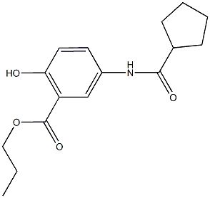 propyl 5-[(cyclopentylcarbonyl)amino]-2-hydroxybenzoate Structure