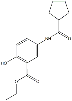 ethyl 5-[(cyclopentylcarbonyl)amino]-2-hydroxybenzoate 구조식 이미지