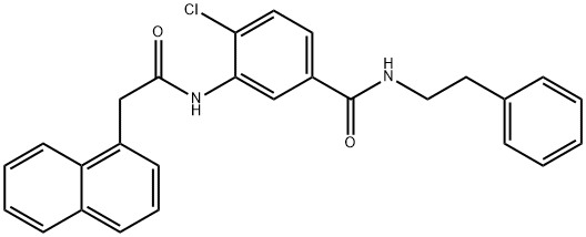 4-chloro-3-[(1-naphthylacetyl)amino]-N-(2-phenylethyl)benzamide Structure