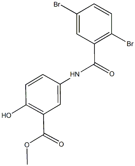 methyl 5-[(2,5-dibromobenzoyl)amino]-2-hydroxybenzoate Structure
