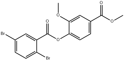 2-methoxy-4-(methoxycarbonyl)phenyl 2,5-dibromobenzoate 구조식 이미지