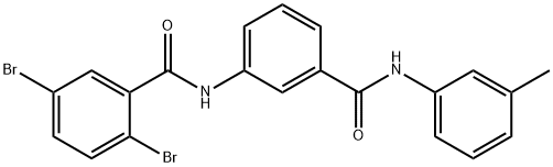 2,5-dibromo-N-[3-(3-toluidinocarbonyl)phenyl]benzamide 구조식 이미지