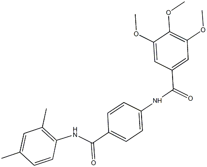 N-{4-[(2,4-dimethylanilino)carbonyl]phenyl}-3,4,5-trimethoxybenzamide 구조식 이미지