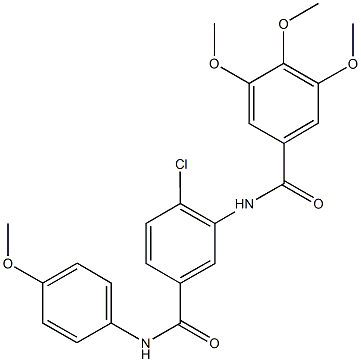 N-{2-chloro-5-[(4-methoxyanilino)carbonyl]phenyl}-3,4,5-trimethoxybenzamide 구조식 이미지
