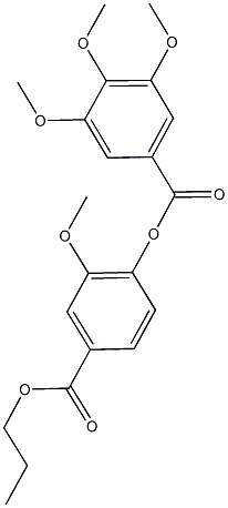 2-methoxy-4-(propoxycarbonyl)phenyl 3,4,5-trimethoxybenzoate Structure