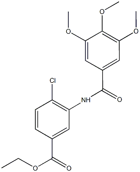 ethyl 4-chloro-3-[(3,4,5-trimethoxybenzoyl)amino]benzoate Structure