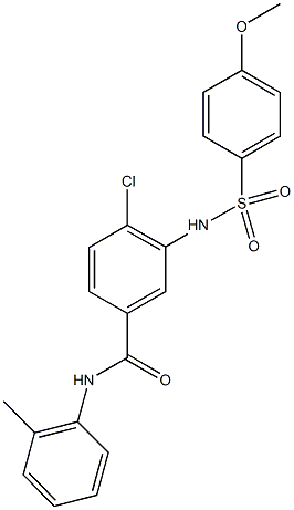 4-chloro-3-{[(4-methoxyphenyl)sulfonyl]amino}-N-(2-methylphenyl)benzamide Structure