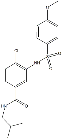 4-chloro-N-isobutyl-3-{[(4-methoxyphenyl)sulfonyl]amino}benzamide Structure