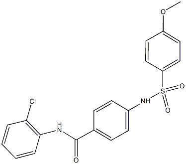 N-(2-chlorophenyl)-4-{[(4-methoxyphenyl)sulfonyl]amino}benzamide Structure