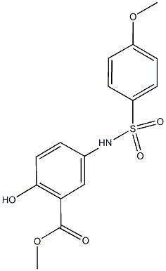 methyl 2-hydroxy-5-{[(4-methoxyphenyl)sulfonyl]amino}benzoate 구조식 이미지