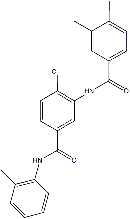 4-chloro-3-[(3,4-dimethylbenzoyl)amino]-N-(2-methylphenyl)benzamide Structure