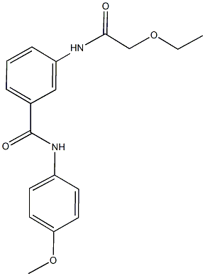 3-[(ethoxyacetyl)amino]-N-(4-methoxyphenyl)benzamide 구조식 이미지