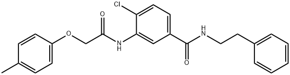 4-chloro-3-{[(4-methylphenoxy)acetyl]amino}-N-(2-phenylethyl)benzamide Structure