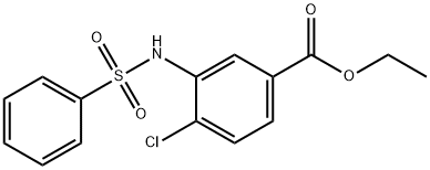 ethyl 4-chloro-3-[(phenylsulfonyl)amino]benzoate Structure