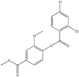 2-methoxy-4-(methoxycarbonyl)phenyl 2,4-dichlorobenzoate 구조식 이미지