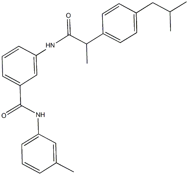 3-{[2-(4-isobutylphenyl)propanoyl]amino}-N-(3-methylphenyl)benzamide Structure