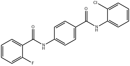 N-{4-[(2-chloroanilino)carbonyl]phenyl}-2-fluorobenzamide Structure