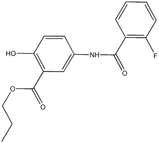 propyl 5-[(2-fluorobenzoyl)amino]-2-hydroxybenzoate Structure