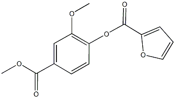 2-methoxy-4-(methoxycarbonyl)phenyl 2-furoate 구조식 이미지