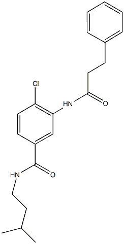 4-chloro-N-isopentyl-3-[(3-phenylpropanoyl)amino]benzamide Structure