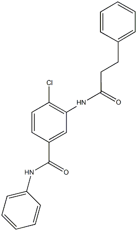 4-chloro-N-phenyl-3-[(3-phenylpropanoyl)amino]benzamide 구조식 이미지