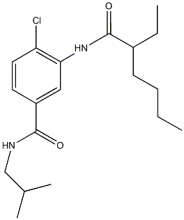 4-chloro-3-[(2-ethylhexanoyl)amino]-N-isobutylbenzamide Structure