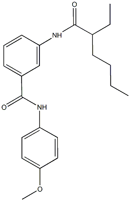 3-[(2-ethylhexanoyl)amino]-N-(4-methoxyphenyl)benzamide Structure