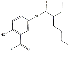 methyl 5-[(2-ethylhexanoyl)amino]-2-hydroxybenzoate 구조식 이미지