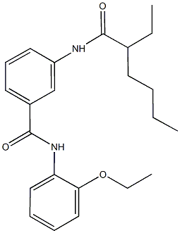 N-(2-ethoxyphenyl)-3-[(2-ethylhexanoyl)amino]benzamide 구조식 이미지