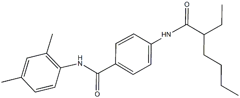 N-(2,4-dimethylphenyl)-4-[(2-ethylhexanoyl)amino]benzamide 구조식 이미지