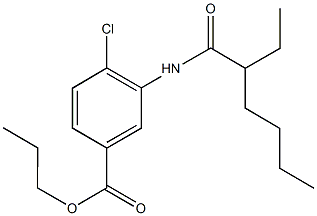 propyl 4-chloro-3-[(2-ethylhexanoyl)amino]benzoate 구조식 이미지