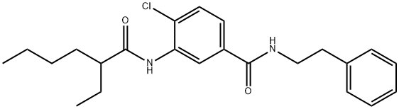 4-chloro-3-[(2-ethylhexanoyl)amino]-N-(2-phenylethyl)benzamide Structure