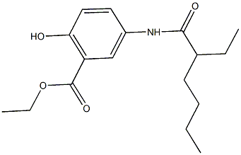 ethyl 5-[(2-ethylhexanoyl)amino]-2-hydroxybenzoate 구조식 이미지