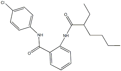 N-(4-chlorophenyl)-2-[(2-ethylhexanoyl)amino]benzamide 구조식 이미지