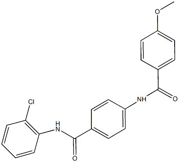 N-(2-chlorophenyl)-4-[(4-methoxybenzoyl)amino]benzamide 구조식 이미지