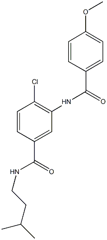 4-chloro-N-isopentyl-3-[(4-methoxybenzoyl)amino]benzamide Structure