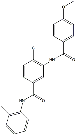 4-chloro-3-[(4-methoxybenzoyl)amino]-N-(2-methylphenyl)benzamide Structure