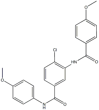 4-chloro-3-[(4-methoxybenzoyl)amino]-N-(4-methoxyphenyl)benzamide 구조식 이미지