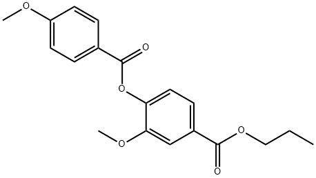 propyl 3-methoxy-4-[(4-methoxybenzoyl)oxy]benzoate Structure