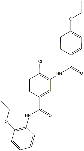 4-chloro-3-[(4-ethoxybenzoyl)amino]-N-(2-ethoxyphenyl)benzamide 구조식 이미지